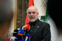 Hlavný iránsky vyjednávač a predseda parlamentu Mohammad Báker Kálíbáf. FOTO: TASR/AP
